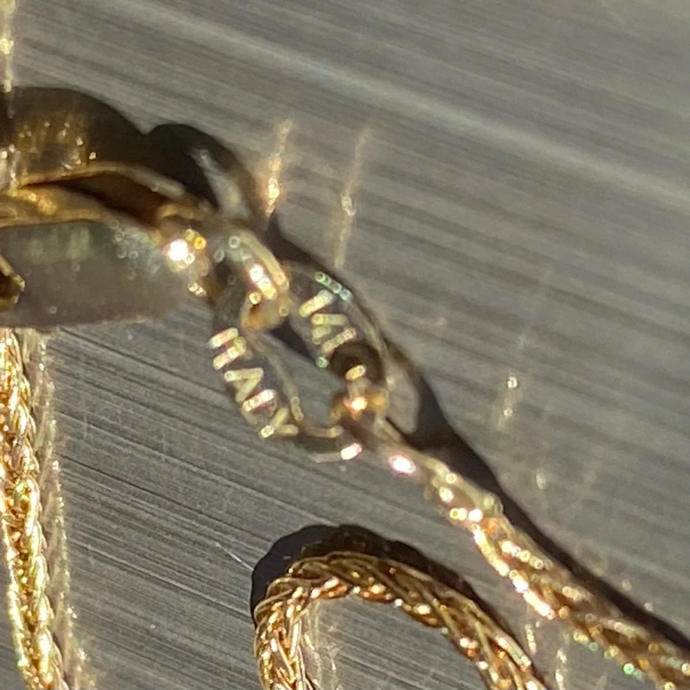 14k Solid Gold Italian Coral Floral Filigree Pendant Necklace 5.19g - Picture 11 of 16